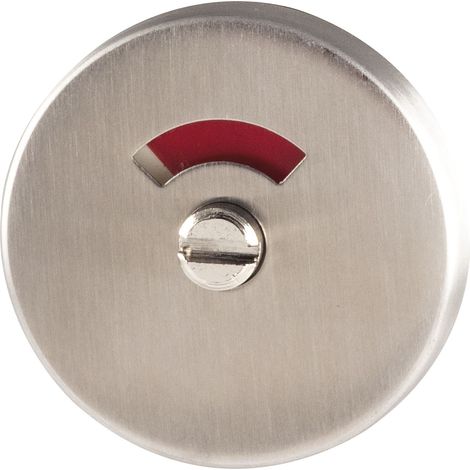 WC-Aussenrosette WG ø 50 mm, mit Anschraubträger U", R/W Anzeige, Edelstahl matt, 1 Stück  Zubehör Türbeschläge