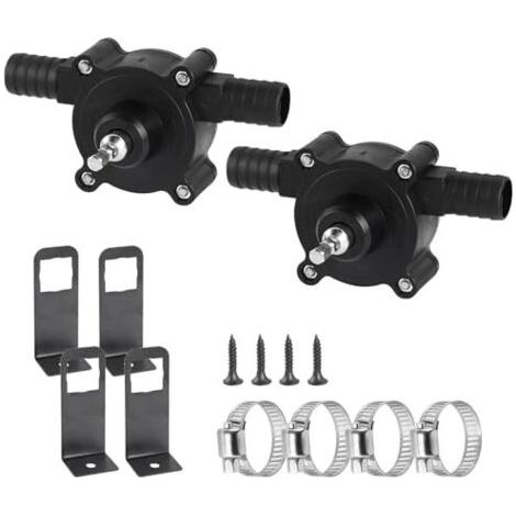 Mini-pompe de forage électrique portable, pompe de transfert auto-amorçante manuelle pour huile diesel, eau liquide, vitesse de pompage rapide, noire