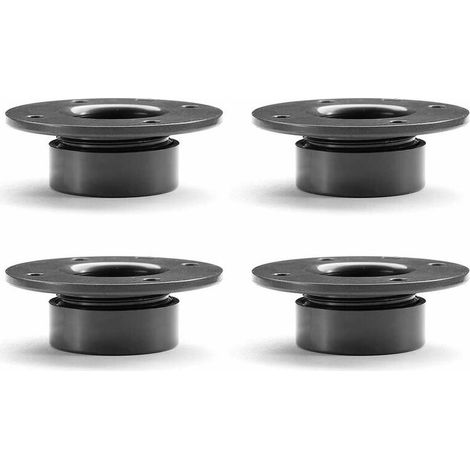 – Lot de 4 pieds de meuble réglables 15mm – Plastique gris anthracite à visser – Ajustable jusqu'à 3mm – Capacité de charge 200kg (1/2)