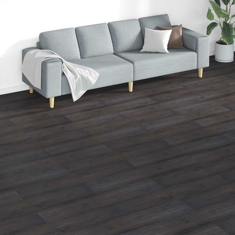 Bodenplanken 18 pcs Dunkelgrau 5,26 m² PVC