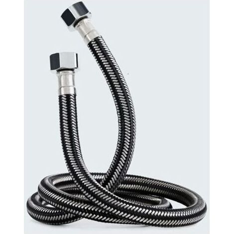 BARKBUSTERSTuyau Tressé 2M, Tuyaux de Raccordement(G1/2 X G1/2) avec tresse en acier inoxydable,Tuyau d'entrée de Chauffe-Eau Chaude et Froide,pour Remplacement Universel de Cuisine Salle de Bain. (1/5)