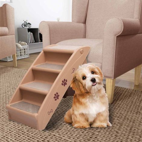 vidaXL Scala Pieghevole per Cani Marrone 62x40x49,5 cm