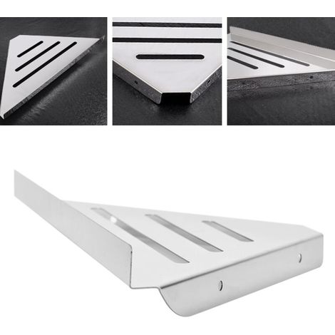 Organisateur de douche d'angle de support de stockage de Triangle d'acier inoxydable pour le Type de perceuse de salle de bains à la maison (1/5)