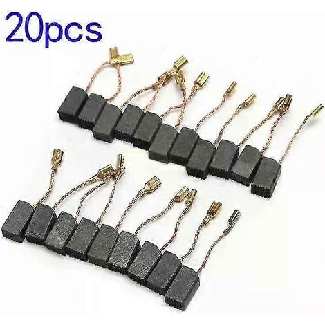 20-teiliges Set 6814 mm Motorkohlebürsten, passend für elektrische Bohrmaschinen und Winkelschleifer, Kohlebürsten-Zubehör für Elektrowerkzeuge – JXLGV (1/5)