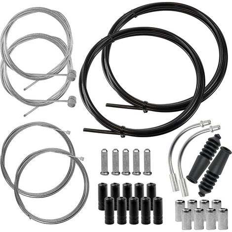 Juego de cables y fundas universales para cambio y freno de MTB de Clarks & Alhonga (1/4)
