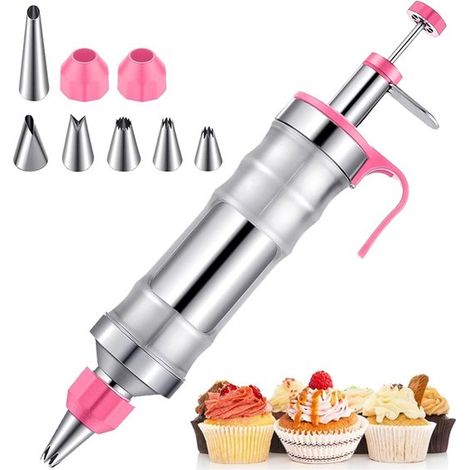 Tortendekorationsset enthält 6 Edelstahl Tüllen für müheloses und schnelles Spritzen einfach zu verwenden gelb zum Dekorieren von Torten, Cupcake (1/5)