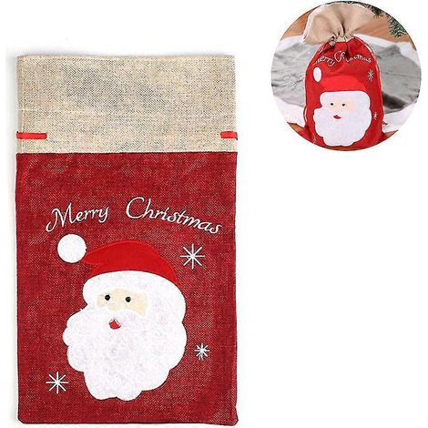 Weihnachtsgeschenktüte, Jutebeutel, Weihnachtsgeschenktüte, Geschenkverpackung (1/3)