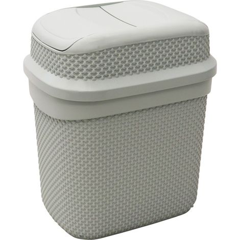 Droplette Design Plastic Lidded Bin, 11L, Ice Grey (1/4)
