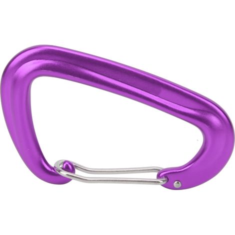 Mousqueton extérieur multifonction camping aluminium crochet clip hamac balançoire violet (1/5)