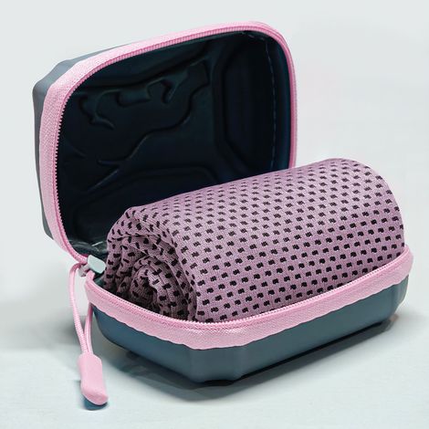 EVA-Kühlhandtuch 30 x 80 cm – Saugfähiges und schnelltrocknendes Mikrofaserhandtuch mit Kühleffekt, ideal zum Laufen, für Fitness und Outdoor-Sportarten, Pink-x