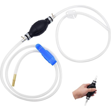 Kit de Pompe à Siphon Manuelle, Tuyau PVC 2m, Extracteur de Carburant et Huile, Pompe de Transfert d'eau, Siphon Rapide, Pompe à Main Portable pour Voiture Bateau Aquarium Essence Diesel (1/5)