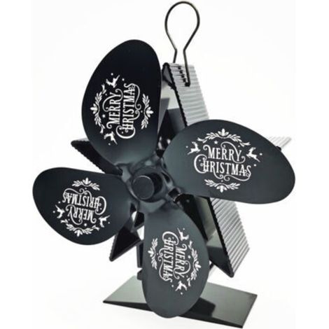 Ventilateur Poele à Bois 4 Pales Avec Thermomètre - Ventilateur Cheminée Alimenté à la Chaleur Ventilateur Silencieux avec Protection Contre le Surchauffe pour Poêle à Bois Cheminée Gaz Bûche Poêle à (1/5)