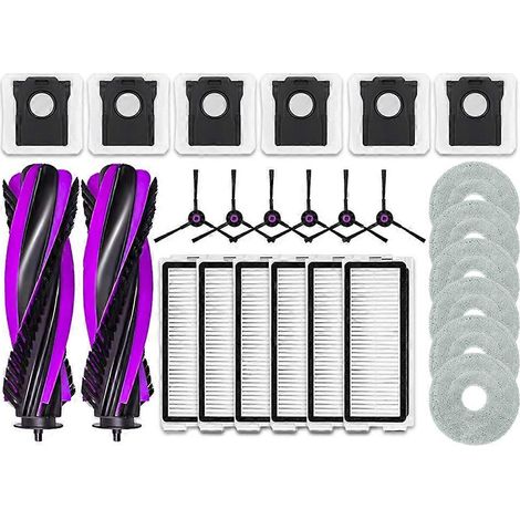 Pièces détachées pour aspirateur robot Cecotec Conga X70 : rouleau principal, brosse latérale, sac à poussière, filtre et lingette de nettoyage. (1/5)