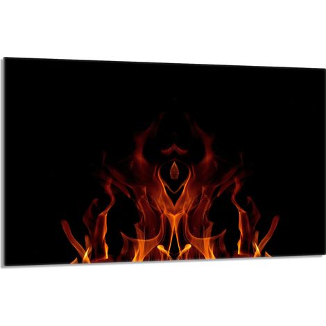 Glasschutzplatte für den Herd 80x52 Fire (1/5)
