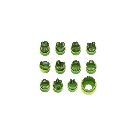 Coupes-légumes en acier inoxydable, lot de 12 formes animales miniatures pour fruits, légumes et pâtisseries – découpe ondulée idéale pour alimentation bébé et présentation gourmande (1/5)