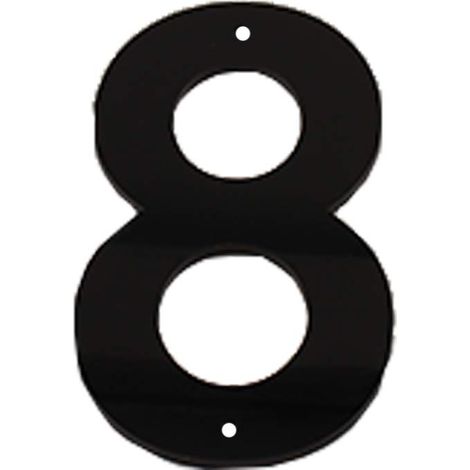 Plaque de Numéro de Maison 6 Pouces (15 cm) Grands Numéros de Porte en Acrylique, Plaque de Signalisation épaisse Auto-adhésive avec Vis Numéro D'adresse de Rue Numéros de Boîte Aux Lettres, Noir (8) (1/5)