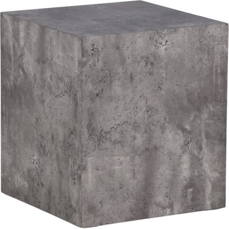 Table d'Appoint Imitation Marbre "York" 45cm Gris Foncé (1/5)