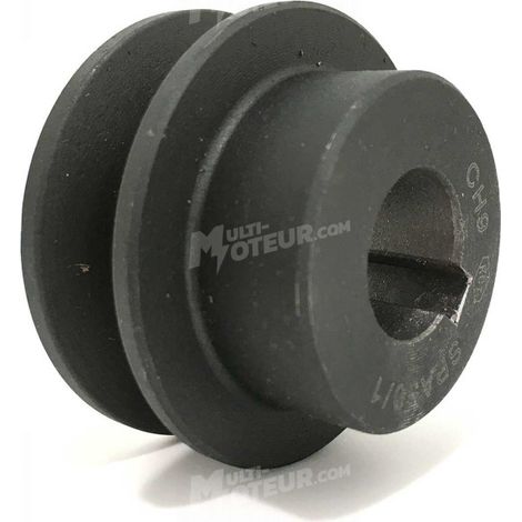 Poulie 1 gorge 50 mm – Arbre ø19 mm – Pour transmission de mouvement sur moteur – Fixation sur arbre pour courroie – Lechevalier