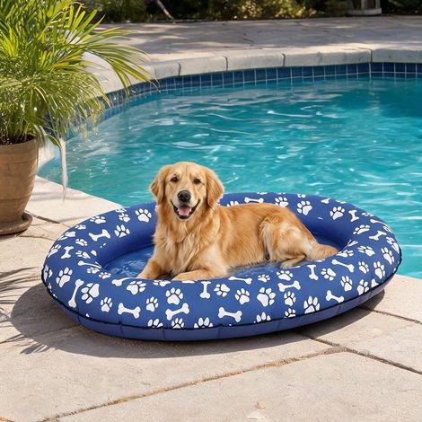 Tapis flottant pour chien bleu profond PVC 155 cm 40 kg en PVC (1/5)