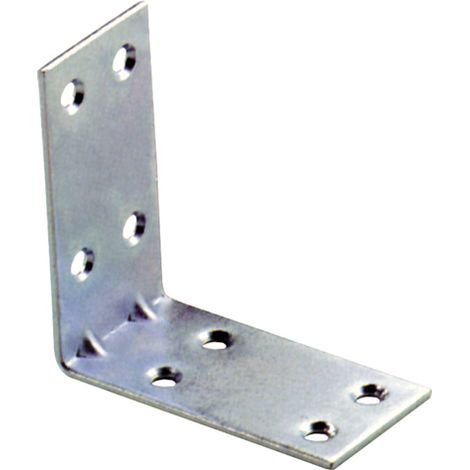 PIASTRINA GIUNZIONE ANGOLARE 40X40MM L30MM SP2 MM NERVATA ZINCATA