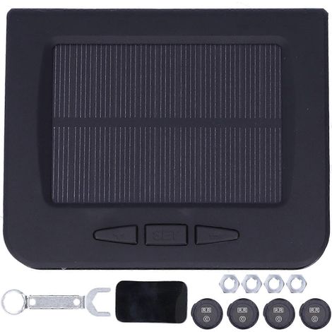 Système de surveillance de la pression des pneus étanche IP67, 4 capteurs externes, fonction de chargement solaire USB pour voitures (1/5)