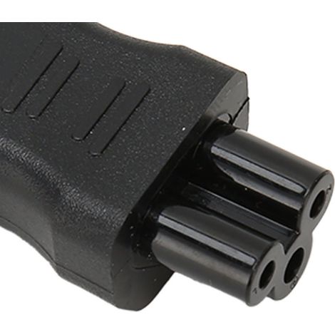 Lot de 5 adaptateurs secteur IEC320 C6 vers IEC320 C5 pour ordinateur, avec connecteur et prise pour boîtier PDU/onduleur. (1/5)