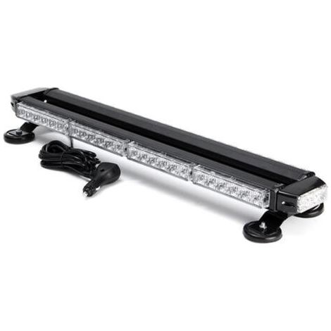 54 LED, bande lumineuse gyroscopique double face ambre 12V, feu de signalisation magnétique pour toit de véhicule et remorque (universel) (1/5)