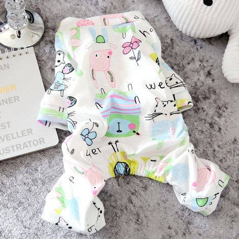 Pyjama 3 pièces pour chiot, grenouillère douce et confortable pour chien (M) (1/3)