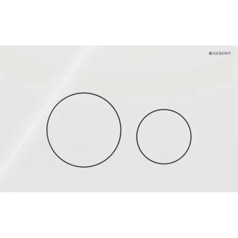 Geberit Sigma40 - Control de descarga, cristal/blanco 115.628.SI.1