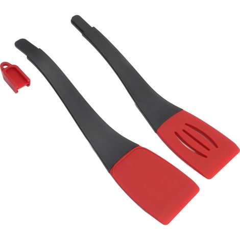 3-in-1 Grillzange, Verriegelungszange mit hitzebeständigen Silikonspitzen, rot und schwarz, für den Einsatz zu Hause und in der Gastronomie (1/5)