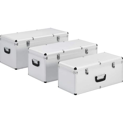 Maison Exclusive - Valigette 3 pz in Alluminio Argento (1/5)