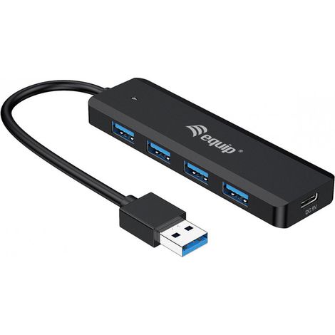 EQUIP 128959 4-Port-USB-3.2 Gen 1-Hub und Adapter für USB-C