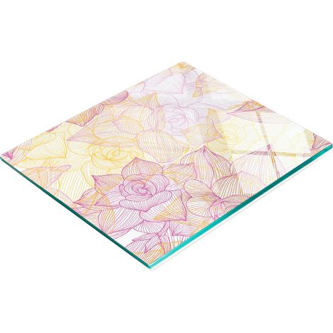 Tabla de cocina decorativa multifuncional con estampado floral templado de 60x52 cm. (1/5)