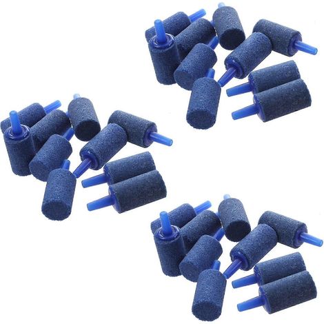 Blauer Aquarium-Zylinder, Aquarium-Luftblasensteine, 15 mm x 25 mm, 30 Stück (1/3)
