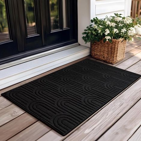 Tapis d'Entrée Antidérapant et Lavable 50 x 80 cm – Paillasson Intérieur Extérieur Absorbant pour Porte Entrée Salon et Cuisine (1/5)
