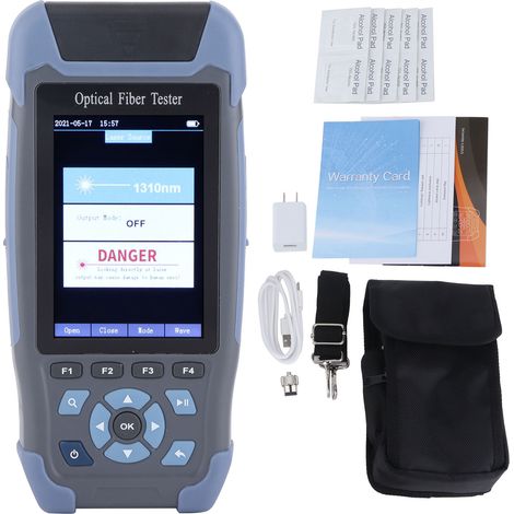 Testeur de fibre optique OTDR AUA-900D, réflectomètre optique pour localisation de rupture, détecteur de défauts, mesure de perte, alimentation 110-240V, outil de diagnostic réseau. (1/5)