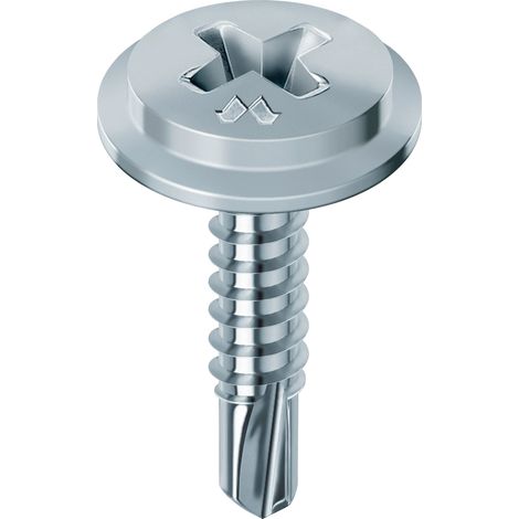 Vite Autoperforante Drillex Zincata bianca - FFL Larga - T.P. 4,2X13 - Misura (Diam x Lungh): 4.2x13 mm - 500 pz