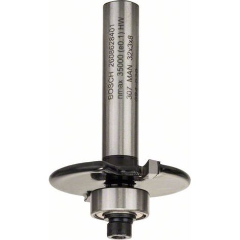 Bosch – Fraise à rainurer pour charnières 8 mm – D1 32 mm – Longueur 51 mm – Pour bois massif et panneaux mélaminés abrasifs