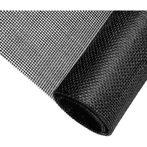 Rouleau de moustiquaire, 150 cm x 500 cm – peut être découpé aux dimensions de la fenêtre (noir) (1/5)