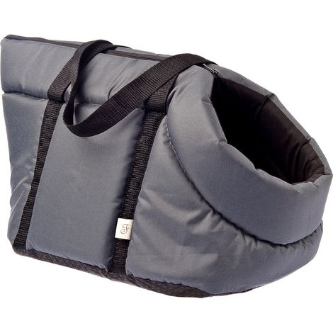 rosa - Borsa da trasporto per cani linea Essenziale in tessuto oxford idrorepellente con guinzaglio di sicurezza