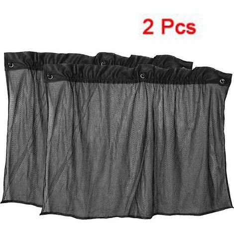 Pare-soleil de voiture en maille noire à ventouses (lot de 2) (42 cm x 70 cm) (1/2)