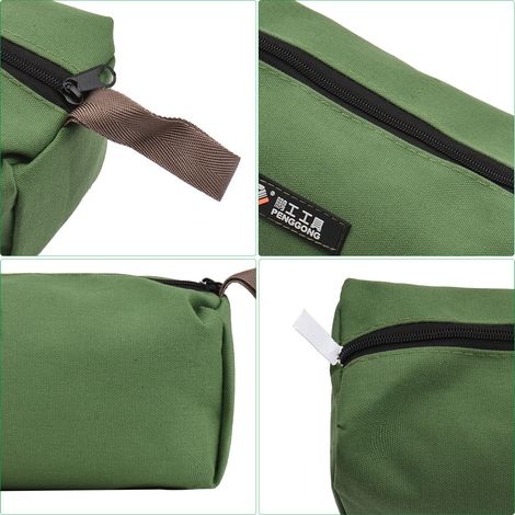 Borsa porta attrezzi PENGGONG in tela con cerniera e cinturino da polso, borsa porta attrezzi per elettricisti e falegnami. (1/5)