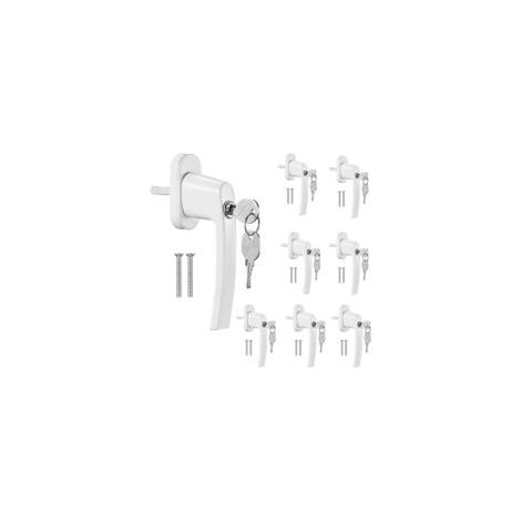8 abschließbare Fenstergriffe, kindersichere Fenstergriffe mit Schlüssel, geeignet für Fenster und Türen, 35 mm Aluminiumstange, mit 16 identischen Schlüsseln – Crezuo