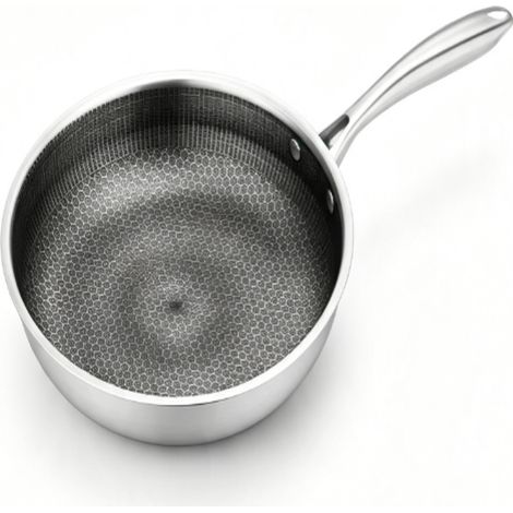 Sartén - Acero Inoxidable Con Revestimiento Antiadherente - Patrón De Panal De Abeja - Compatible Con Todas Las Fuentes De Calor - 28 Cm (1/5)