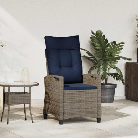 Silla de jardín reclinable 56 x 60 x 112 cm acero