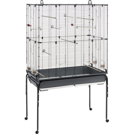 Ferplast PLANETA Gabbia per canarini, cocorite e piccoli uccelli. Supporto incluso.. Variante PLANETA - Misure: 99.5 x 53 x h 170 cm - (1/5)