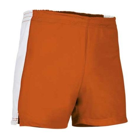 Pantalón deportivo corto bicolor Milan XXL Naranja/Blanco