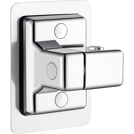 Support de pommeau de douche adhésif sans perçage, support pour douchette à main orientable à 360°, revêtement antirouille, interface universelle à 4 broches, compatible avec la plupart des pommeaux d (1/5)