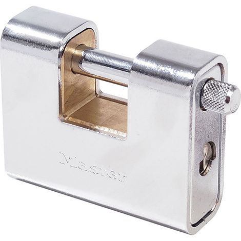 Master Lock Rectangular Zinc Padlock for Indoor & Outdoor Use w/ Keys Grey, 2Pk