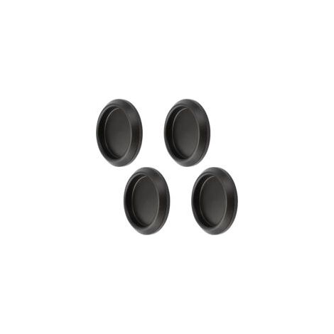 Sollbry, lot de 4 poignées de meuble encastrées auto-adhésives en acier inoxydable - Poignées invisibles, noir mat, pour meubles de cuisine encastrés (1/5)